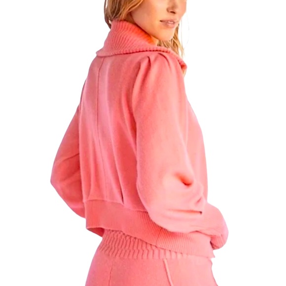 New Free People 100% Cashmere Snow Angel XS & M Pink Coral Soft Cardigan Jacket - Picture 3 of 10